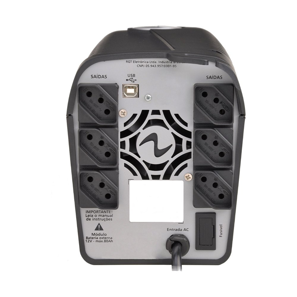 Nobreak Ragtech NEW 1200VA, STD, Bivolt Aut, Saida 115V, 6 Tomadas, 1 Bateria - 4137