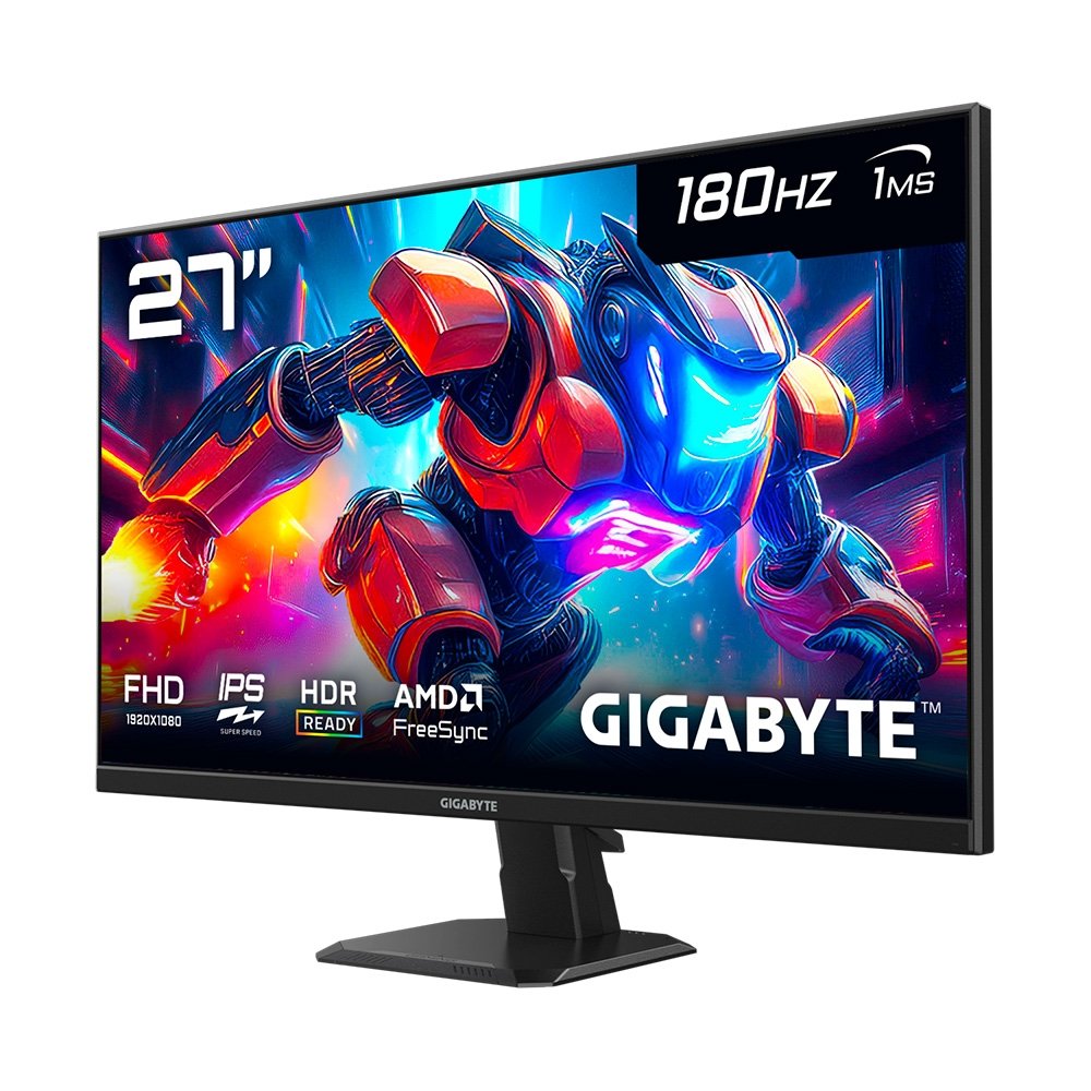 Imagem 3 de 7 do produto Monitor Gamer Gigabyte 27", Full HD, 180Hz, 1ms, IPS, FreeSync, HDR Ready, Preto - GS27FA-SA