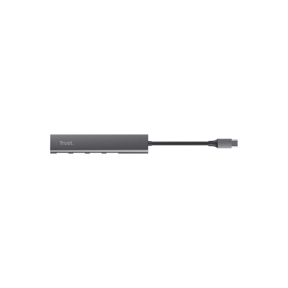 Imagem 3 de 6 do produto Hub Trust Halyx, 4 Portas USB 3.2, Compacto, Conexão USB-C, de Alumínio - 24948