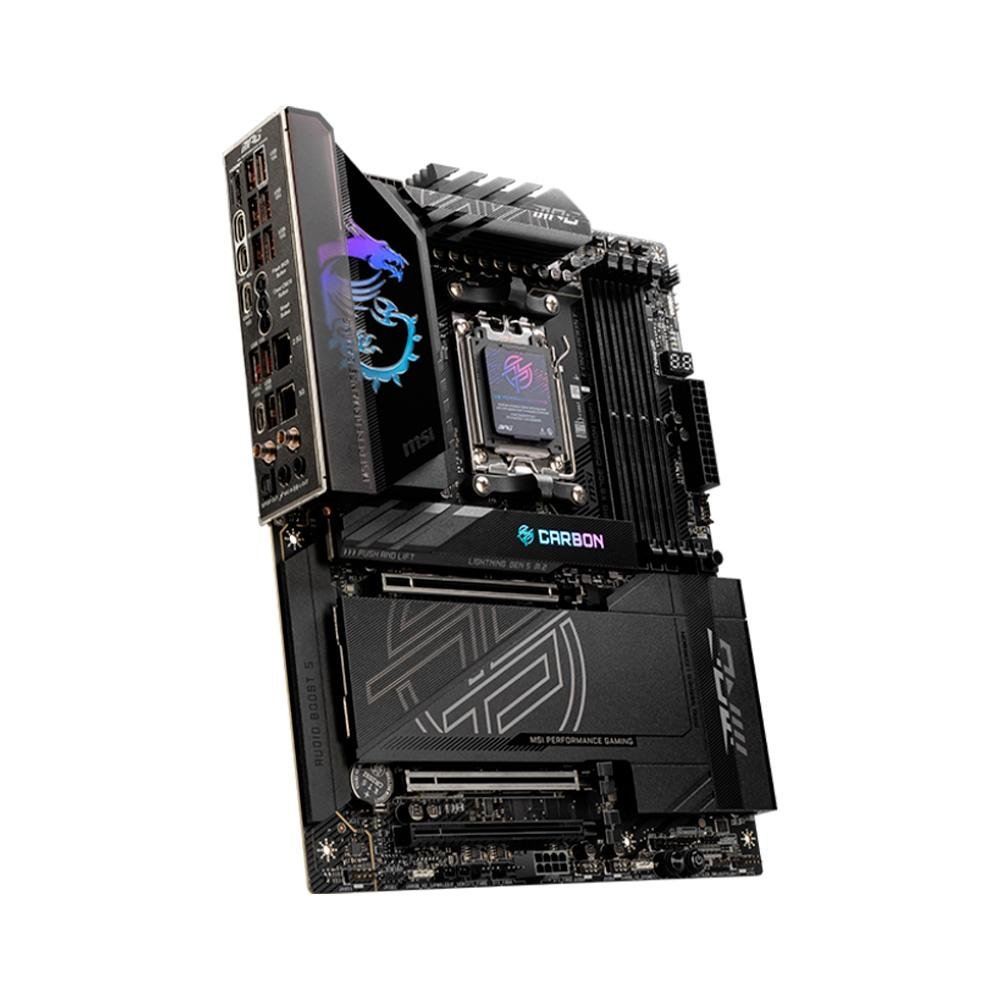 Placa-Mãe MSI MPG X870E Carbon, AMD Socket AM5 ATX, DDR5, Wi-Fi 7, Bluetooth 5.4, Preto - MPG X870E CARBON WIFI - view 3