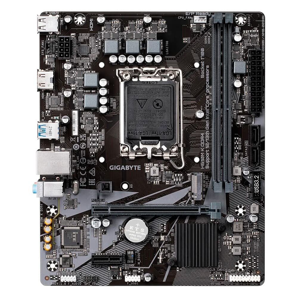 Placa Mãe Gigabyte H610M K DDR4, Intel LGA 1700, Micro ATX, DDR4, HDMI, M.2 - 9MH610MK-00-20 - view 2