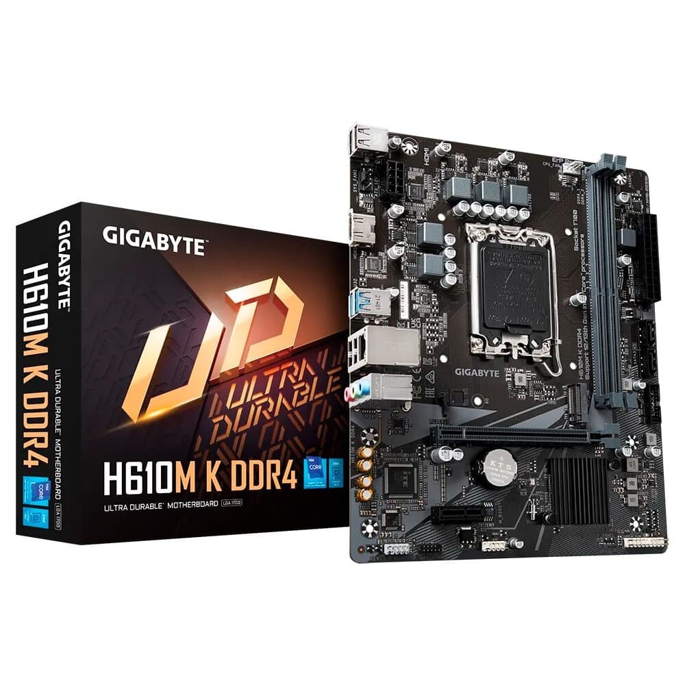 Placa Mãe Gigabyte H610M K DDR4, Intel LGA 1700, Micro ATX, DDR4, HDMI, M.2 - 9MH610MK-00-20 4