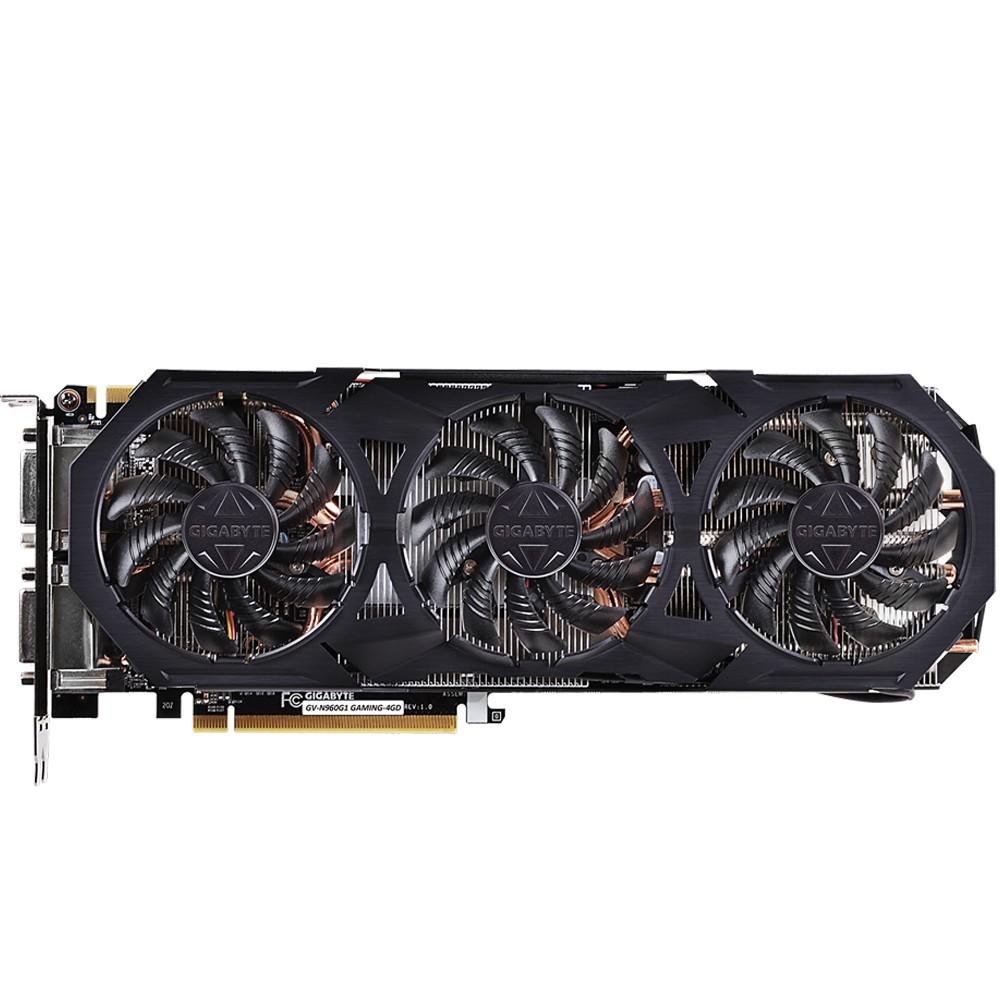 Placa de Vídeo VGA GigaByte GeForce GTX 960 4GB G1 Gaming DDR5 128 Bit PCI-Express 3.0 GV-N960G1 GAMING-4GD Placa de Vídeo VGA GigaByte GeForce GTX 960 4GB G1 Gaming DDR5 128 Bit PCI-Express 3.0 GV-N960G1 GAMING-4GD
