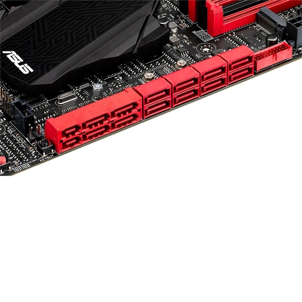 Imagem 7 de 11 do produto Placa-Mãe ASUS p/ Intel LGA 2011 eATX RAMPAGE V EXTREME 8xDDR4, Wi-Fi AC, M.2 x4, SATA Express, SupremeFX, SATA Express, SLI/CFX