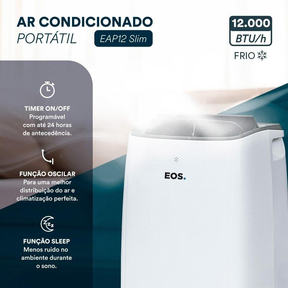 Ar Condicionado Portátil EOS EAP12F, 12000BTU/H, 220V, Frio, Slim - FJ21285084 - view 9