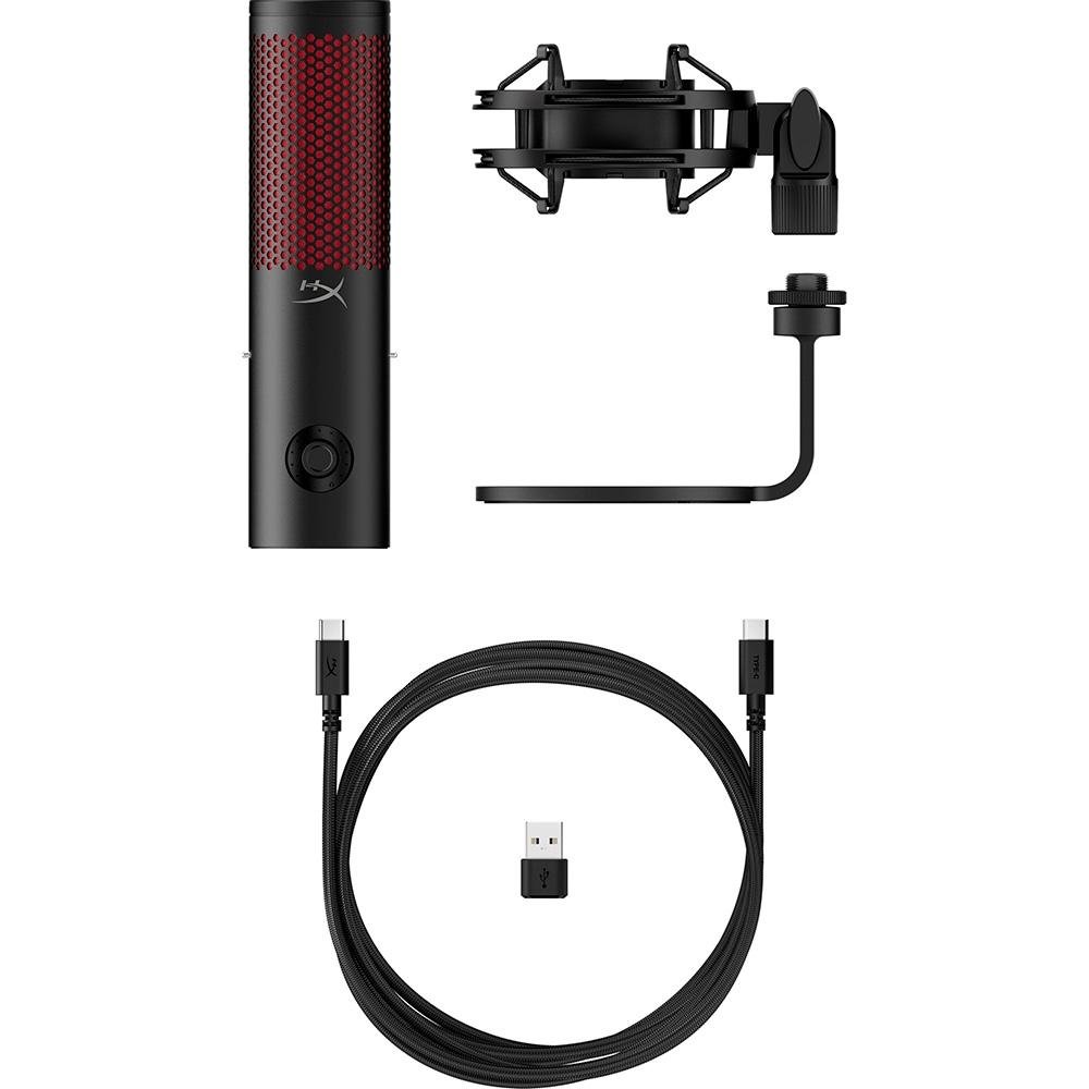 Microfone HyperX QuadCast 2, Compatível com PC, Mac e Consoles, Cardioide, Led Vermelho, Preto - 872V1AA - view 7