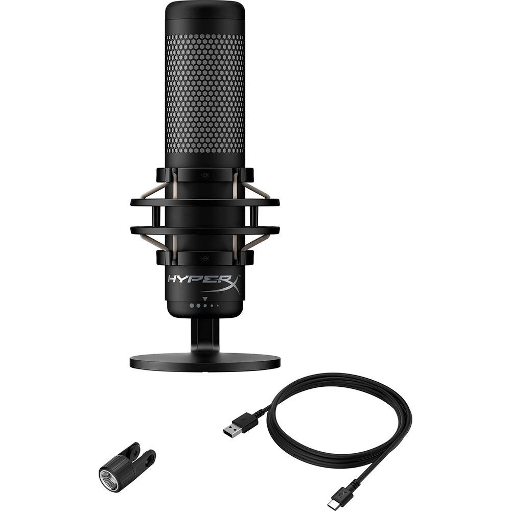 Microfone HyperX QuadCast 2, Compatível com PC, Mac e Consoles, Cardioide, Led Vermelho, Preto - 872V1AA - view 6