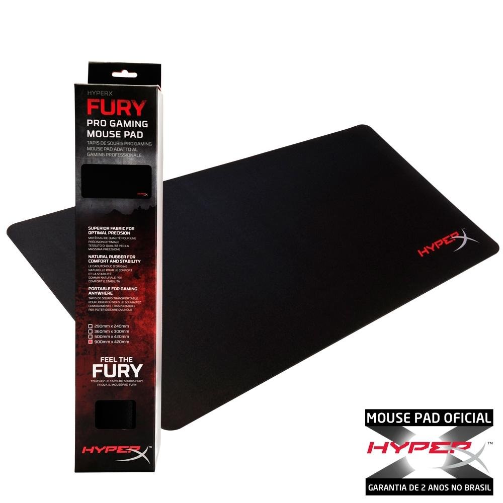 Imagem 2 de 5 do produto Mousepad Gamer HyperX Fury Pro, Control, Extra Grande (900x420mm) - HX-MPFP-XL