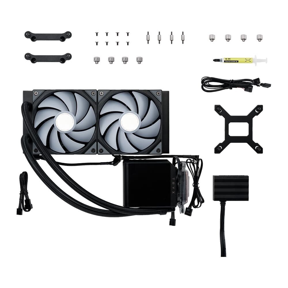 Water cooler Tryx Panorama AIO, ARGB, 240mm, Preto - L-P240A-AS2M-G0K Water cooler Tryx Panorama AIO, ARGB, 240mm, Preto - L-P240A-AS2M-G0K