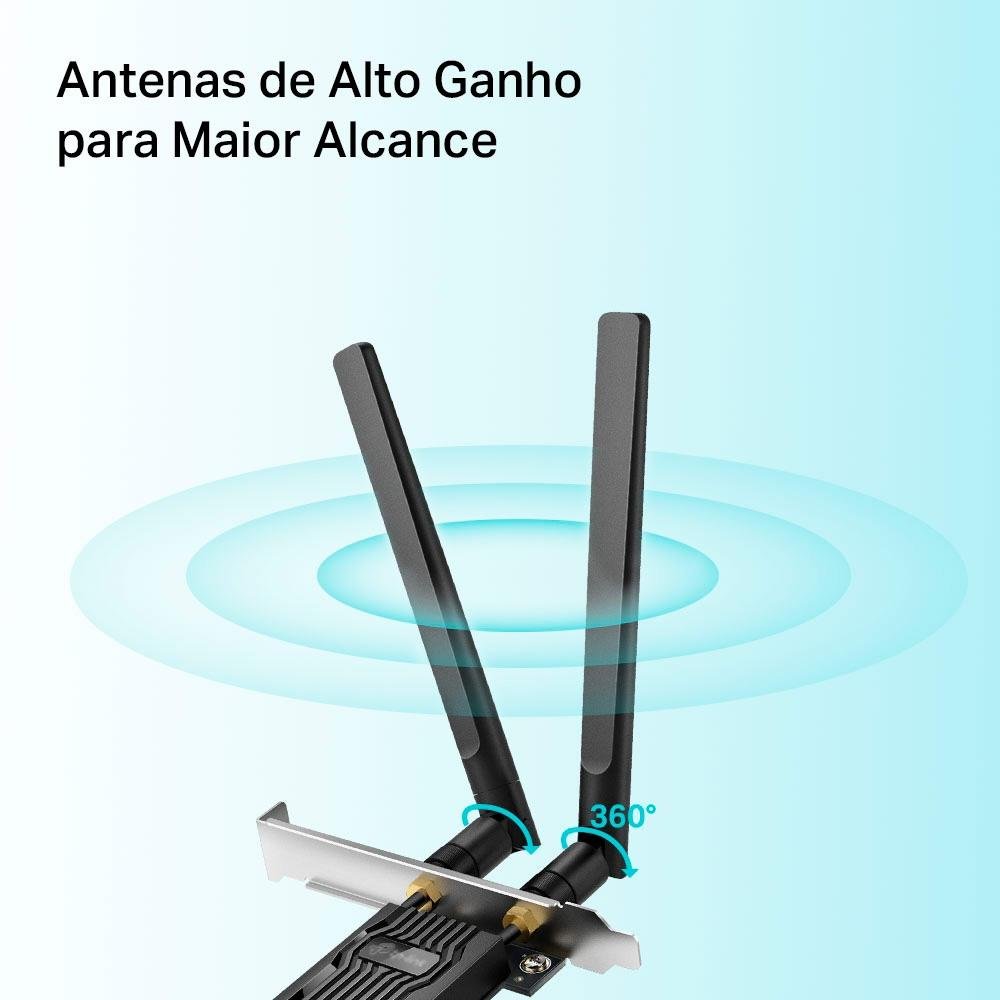 Adaptador de Rede Tp-link Archer TX20E, Sem Fio, 1201Mbps, 2 Antenas, Preto - TPN0387 - view 4