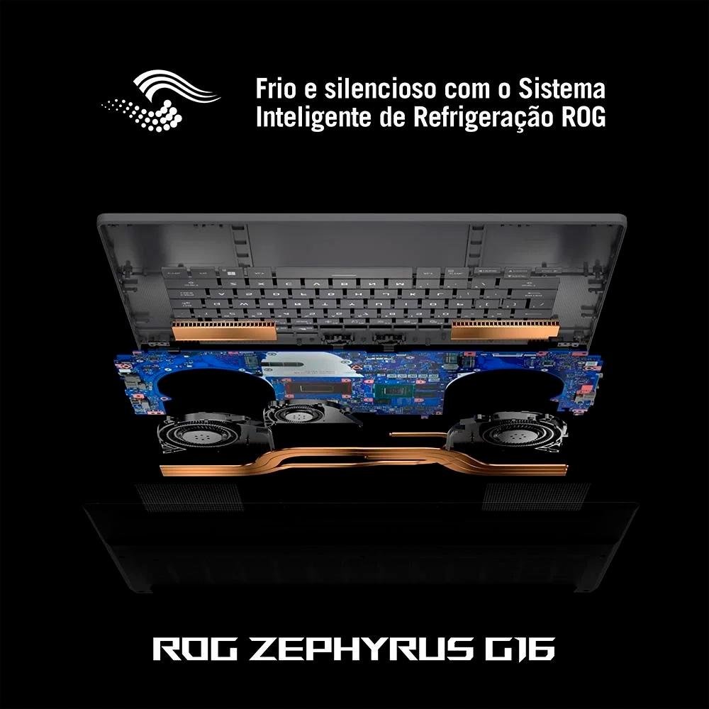 Notebook Gamer ASUS ROG Zephyrus G16, Intel Core Ultra 9 185H, 32GB, 2000GB SSD, RTX4080,16" 2.5K, 240Hz, W11 Home, Cinza - GU605MZ-QR084W Notebook Gamer ASUS ROG Zephyrus G16, Intel Core Ultra 9 185H, 32GB, 2000GB SSD, RTX4080,16" 2.5K, 240Hz, W11 Home, Cinza - GU605MZ-QR084W
