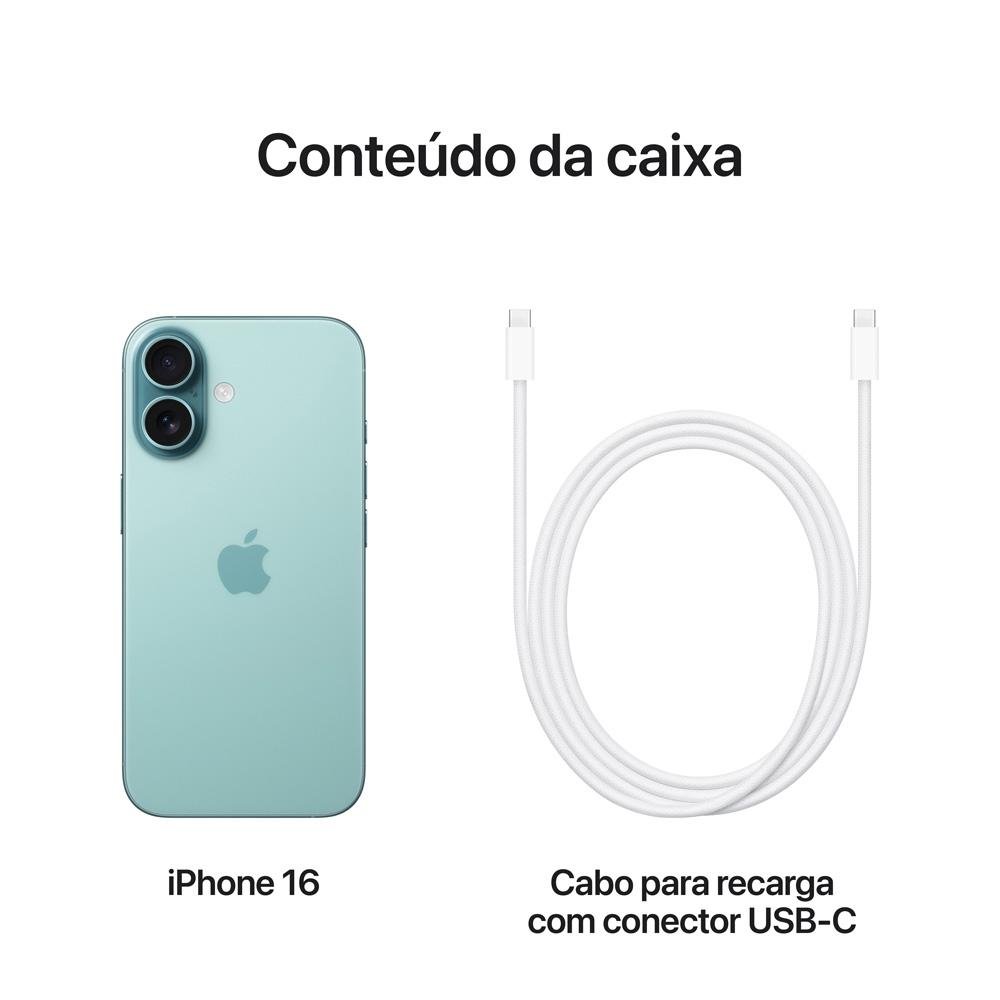 iPhone 16 256GB Verde-acinzentado | KaBuM!
