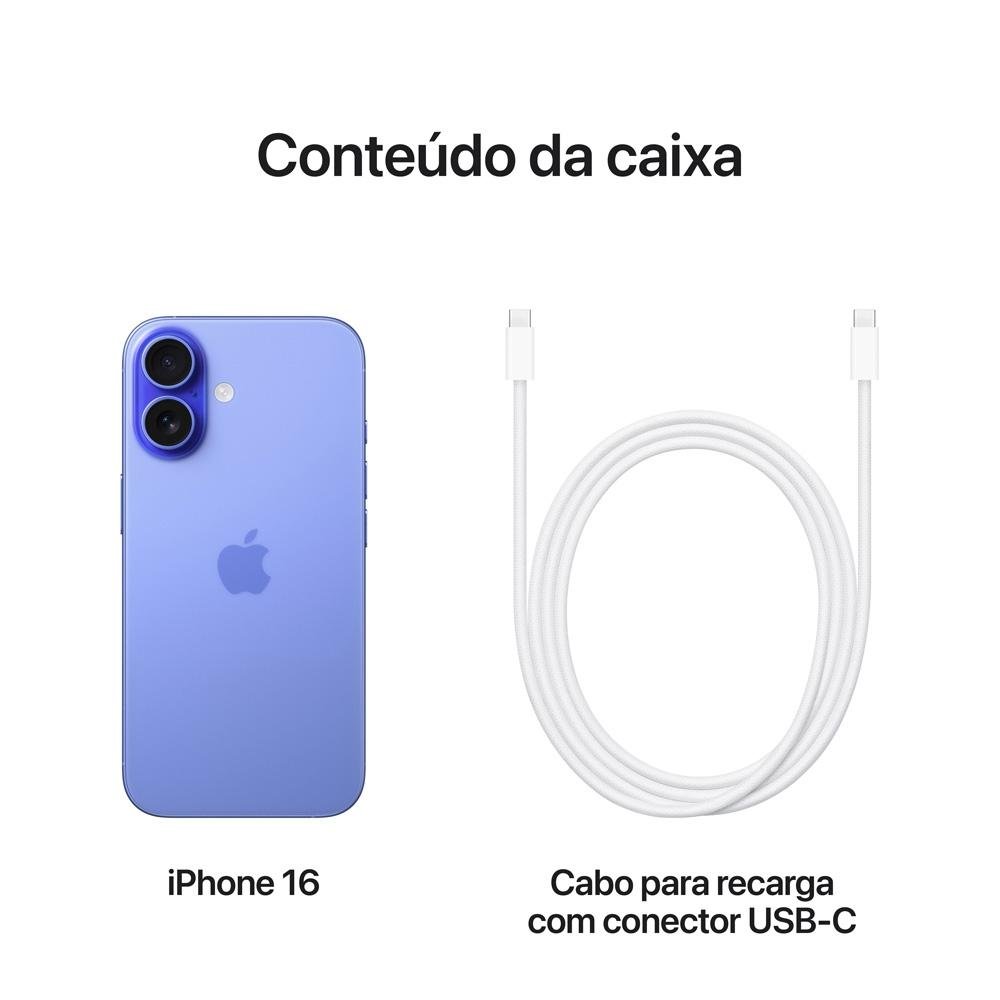 iPhone 16 512GB Ultramarino:O Novo iPhone | KaBuM!