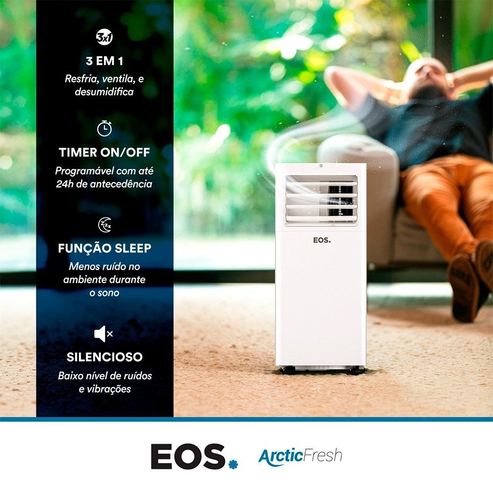 Ar Condicionado Portátil EOS EAP10F, 10000BTU, Frio, Ultra Slim, 220V, Branco - 2437000.001C13Y