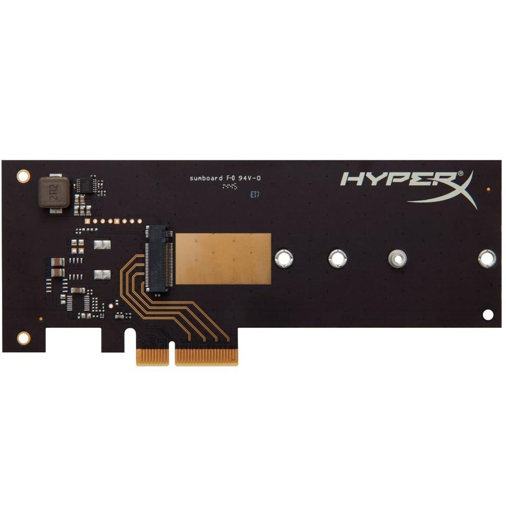 Imagem 3 de 3 do produto SSD Kingston HyperX Predator 480GB PCI-Express 2.0 x 4 c/ adaptador HHHL Leituras: 1400MB/s e Gravações: 1000MB/s - SHPM2280P2H/480G