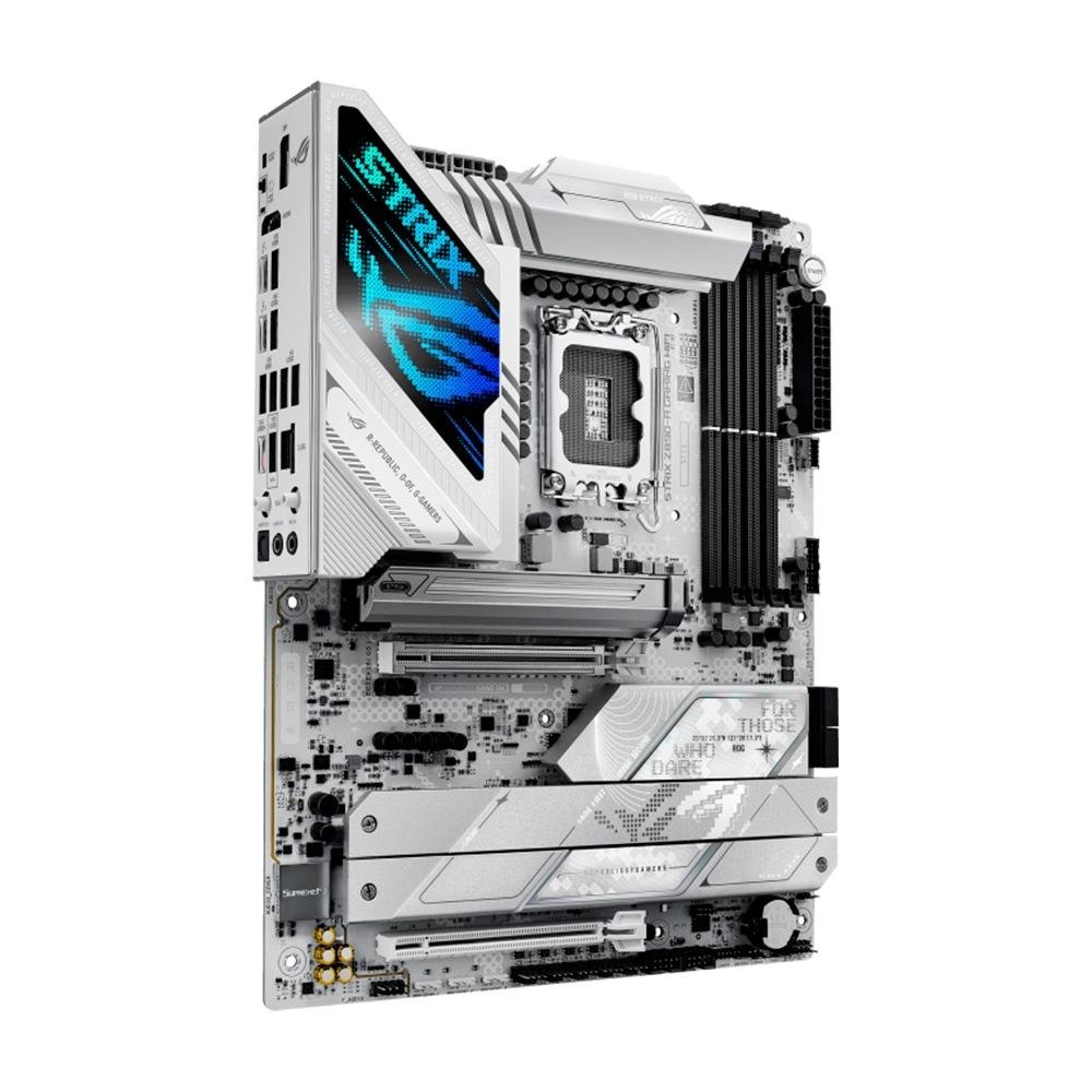Placa-Mãe ASUS ROG Strix Z890-A Gaming, Intel, ATX, DDR5, WiFi, Branco - 90MB1I90-M0EAY0 Placa-Mãe ASUS ROG Strix Z890-A Gaming, Intel, ATX, DDR5, WiFi, Branco - 90MB1I90-M0EAY0