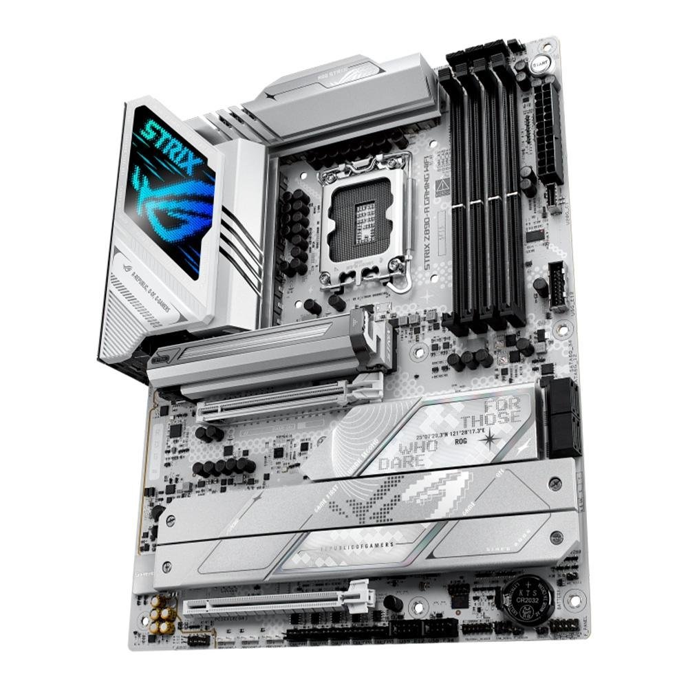 Placa-Mãe ASUS ROG Strix Z890-A Gaming, Intel, ATX, DDR5, WiFi, Branco - 90MB1I90-M0EAY0 Placa-Mãe ASUS ROG Strix Z890-A Gaming, Intel, ATX, DDR5, WiFi, Branco - 90MB1I90-M0EAY0