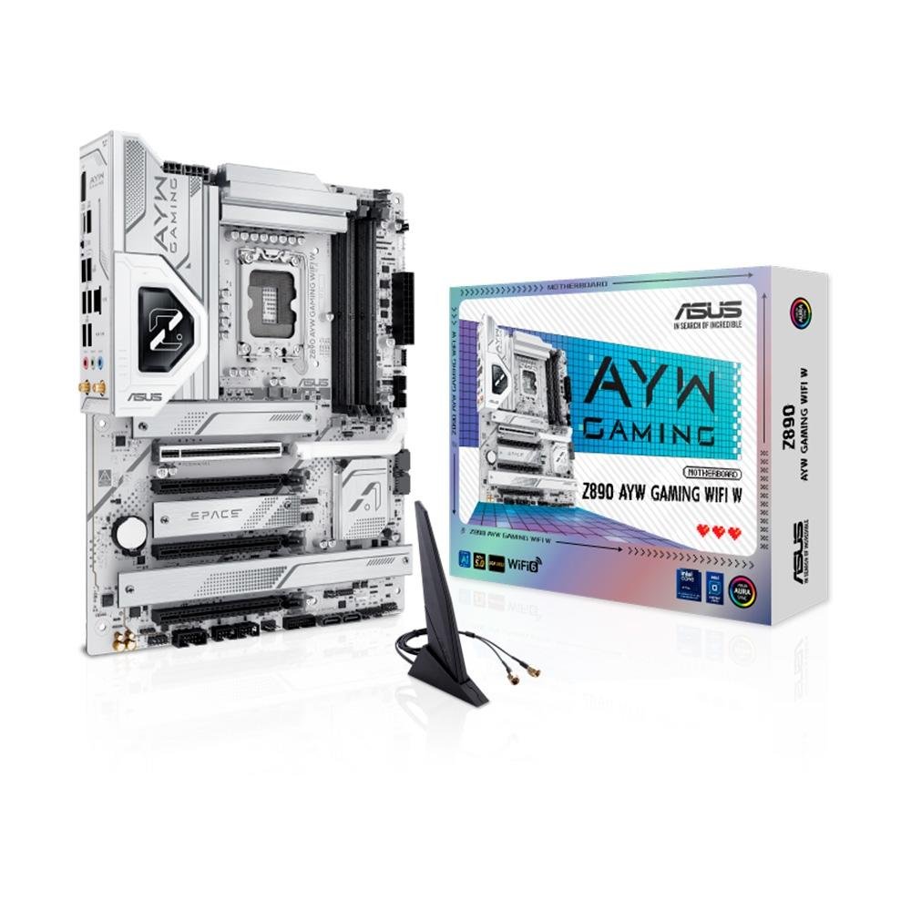 Imagem 7 de 8 do produto Placa Mãe ASUS Z890 AYW Gaming WIFI W, Intel, ATX, DDR5, Wi-Fi - 90MB1I60-M0EAY0