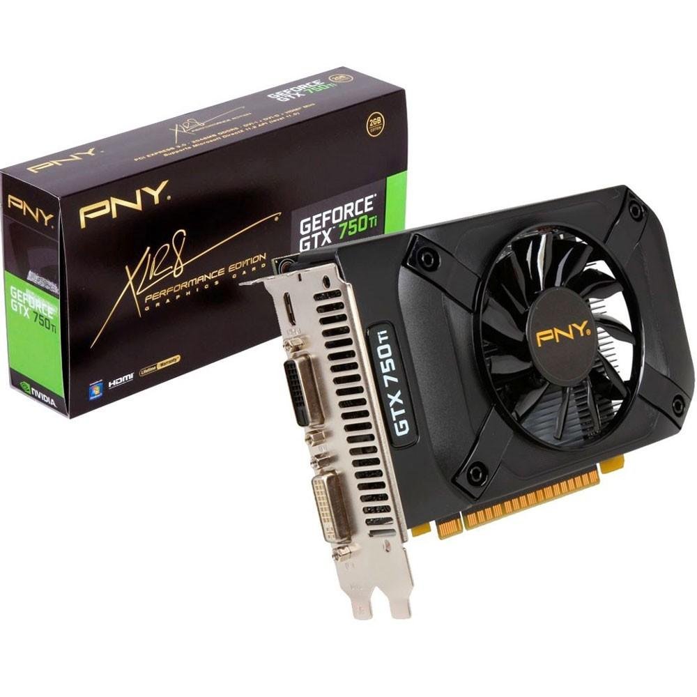 Placa de Vídeo VGA PNY GeForce GTX 750 Ti 2GB DDR5 128 bits PCI-Express 3.0 x16 VCGGTX750T2XPB