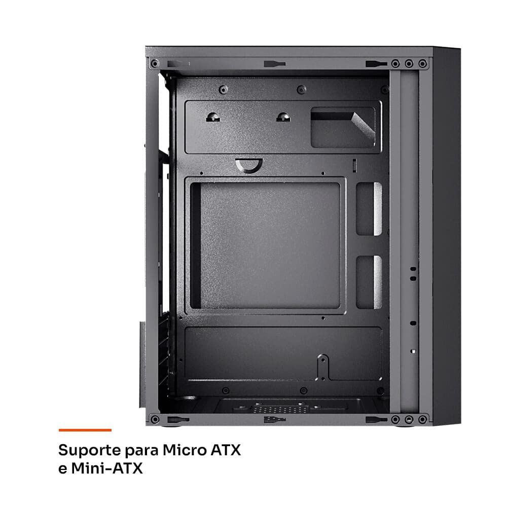 Gabinete Office Balão.info 100, Micro ATX, Mini ATX, Preto - HGO100PT - view 4
