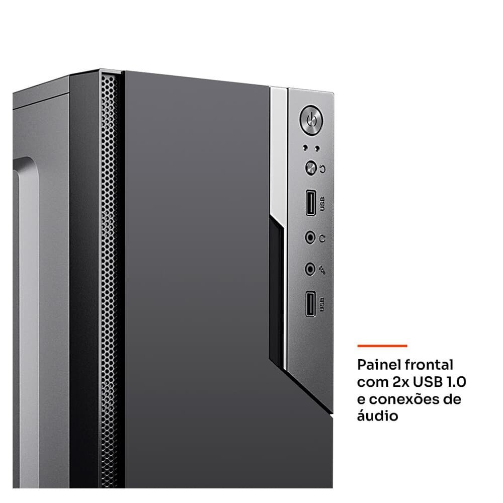 Gabinete Office Husky 200, Micro ATX, Mini ATX, Preto - HGO200PT Gabinete Office Husky 200, Micro ATX, Mini ATX, Preto - HGO200PT