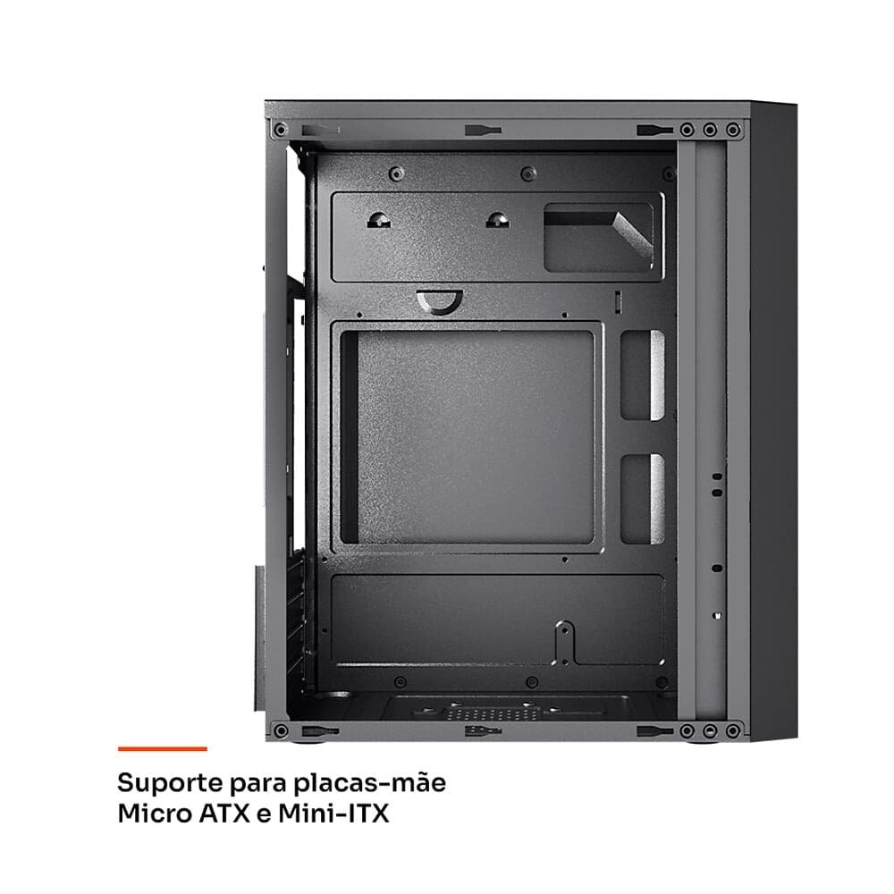 Gabinete Office Husky 200, Micro ATX, Mini ATX, Preto - HGO200PT Gabinete Office Husky 200, Micro ATX, Mini ATX, Preto - HGO200PT