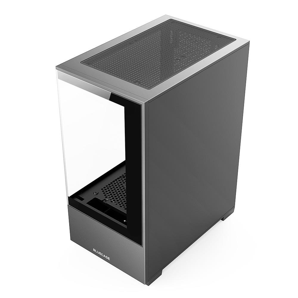Imagem 2 de 8 do produto Gabinete Gamer Bluecase BG-055 HIT PRO, Mid tower, Micro ATX e Mini ITX, 3XFAN Rainbow, Frente e lateral em vidro, Cinza - BG-055GBX
