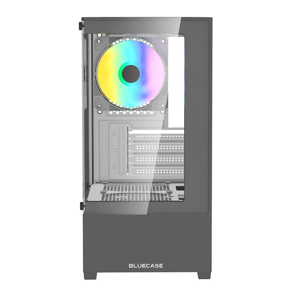 Imagem 8 de 8 do produto Gabinete Gamer Bluecase BG-055 HIT PRO, Mid tower, Micro ATX e Mini ITX, 3XFAN Rainbow, Frente e lateral em vidro, Cinza - BG-055GBX