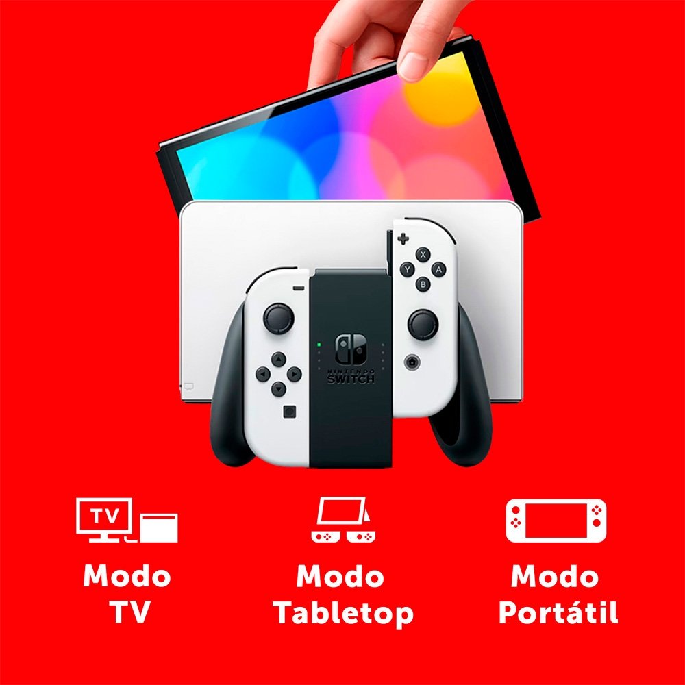 Console Nintendo Switch OLED + Super Mario Bros  Wonder + 12 meses do Nintendo Switch Online