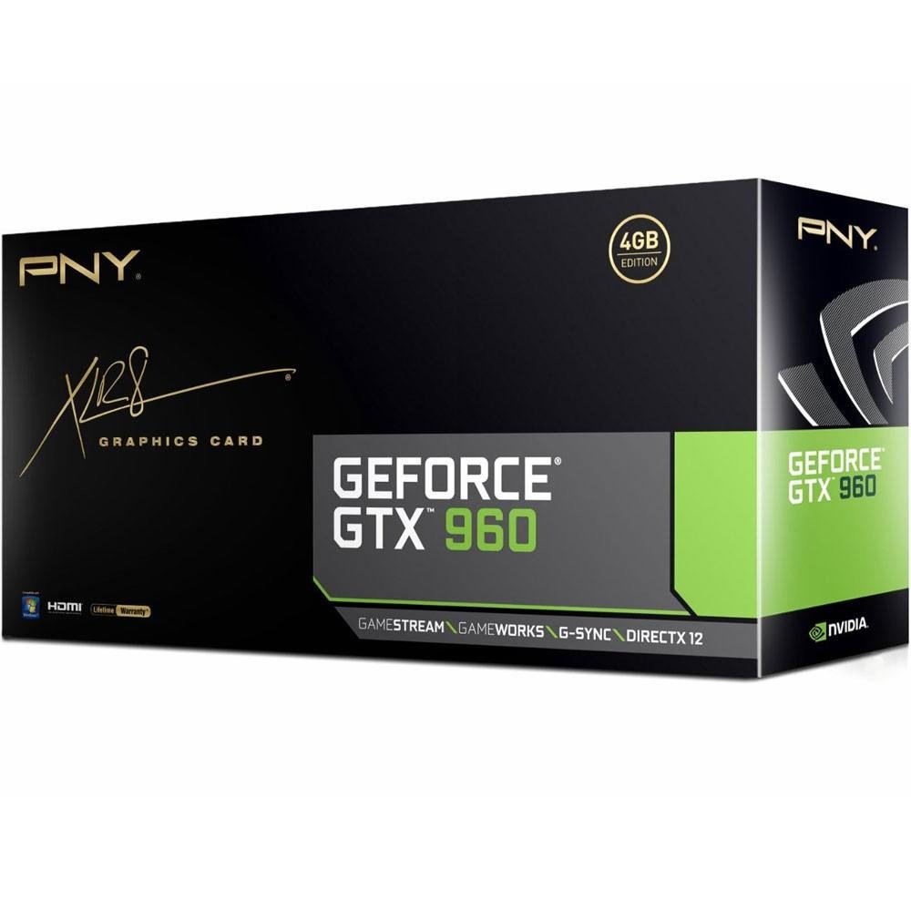 Placa de Vídeo VGA PNY Geforce GTX 960 4GB DDR5 128-bit PCI-Express 3.0  VCGGTX9604XPB