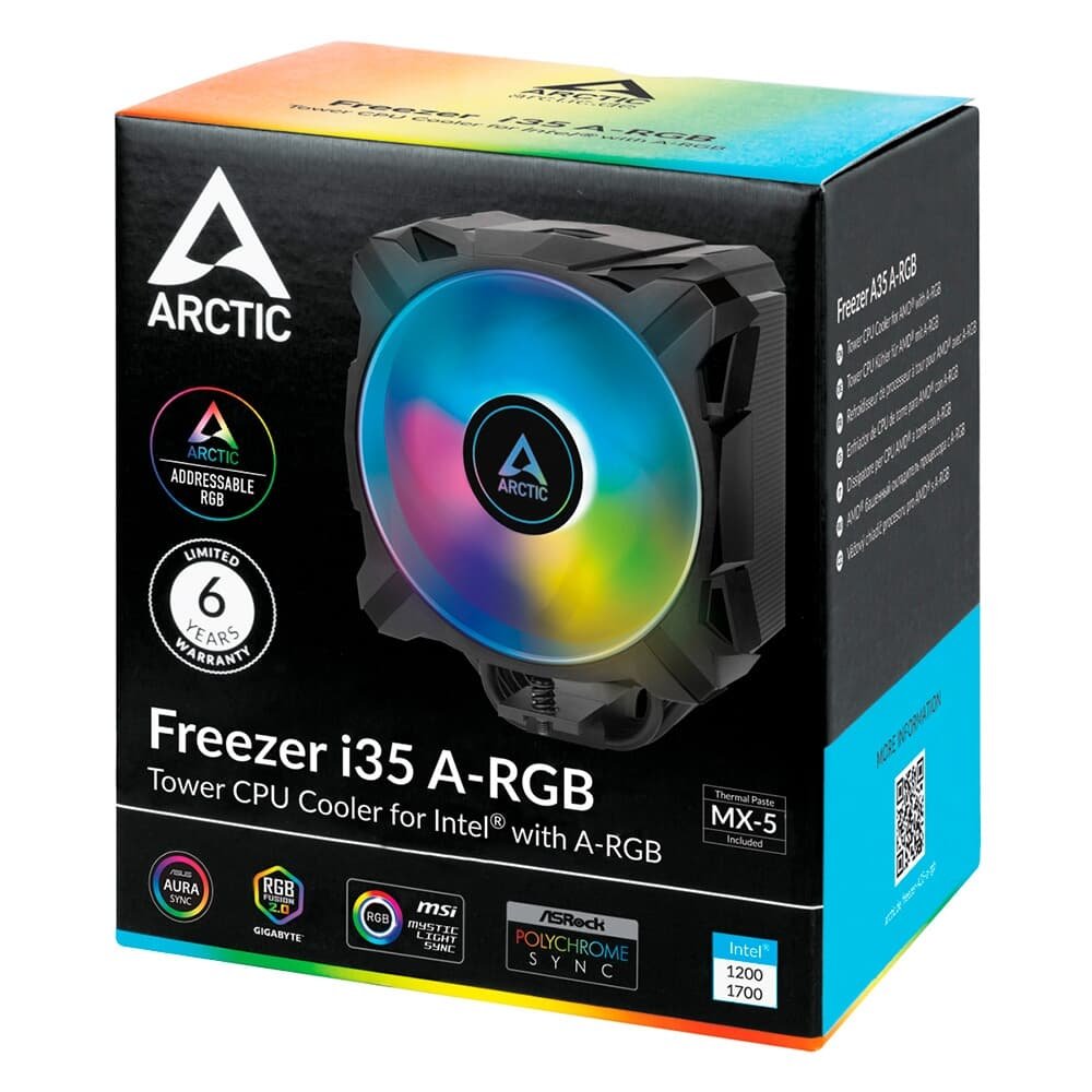 Imagem 7 de 8 do produto Air Cooler Arctic Freezer I35, ARGB, Intel, 112mm, Preto - ACFRE00104A