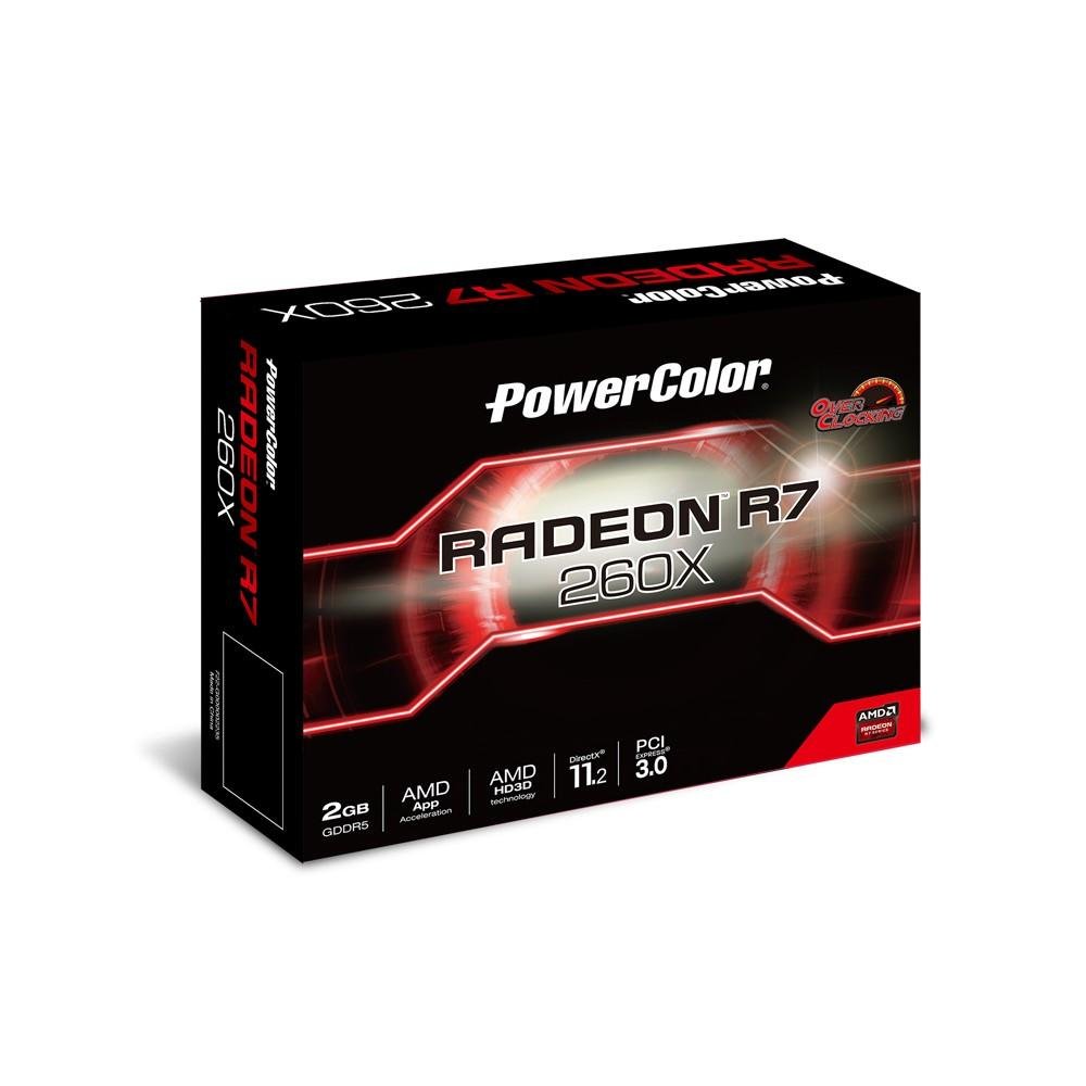 Placa de Vídeo VGA PowerColor AMD Radeon R7 260X 2GB DDR5 128bit PCI-Express 3.0 AXR7 260X 2GBD5-DHV4E/OC