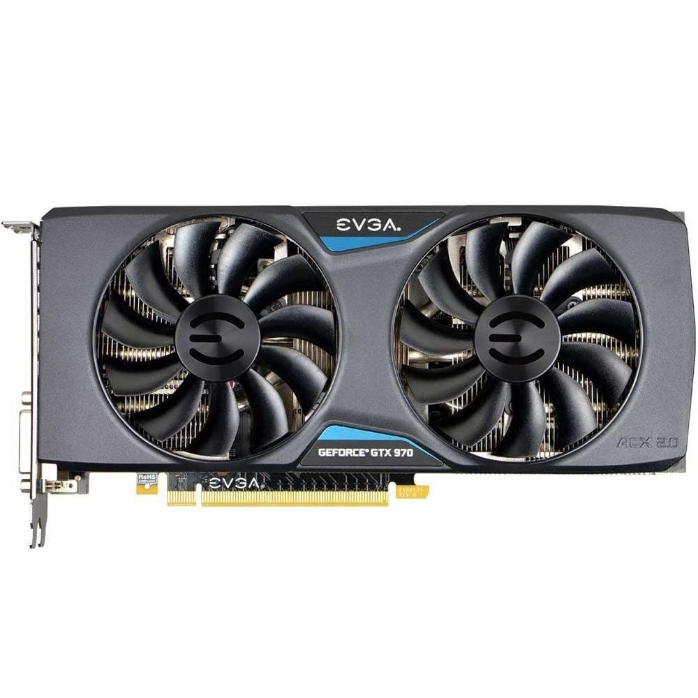 Placa de Vídeo VGA EVGA GeForce GTX 970 4GB SC+ e Voltage Boost ACX2.0 DDR5 256 bits PCI-E 3.0 04G-P4-2977-KR