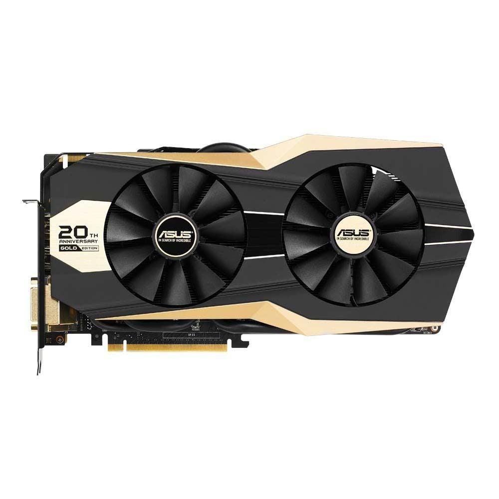Placa de vídeo VGA ASUS GeForce GTX 980 Gold Edition 4GB GDDR5 0dB Fan 256-Bits Série Limitada PCI Express 3.0 GOLD20TH-GTX980-P-4GD5 GAMING