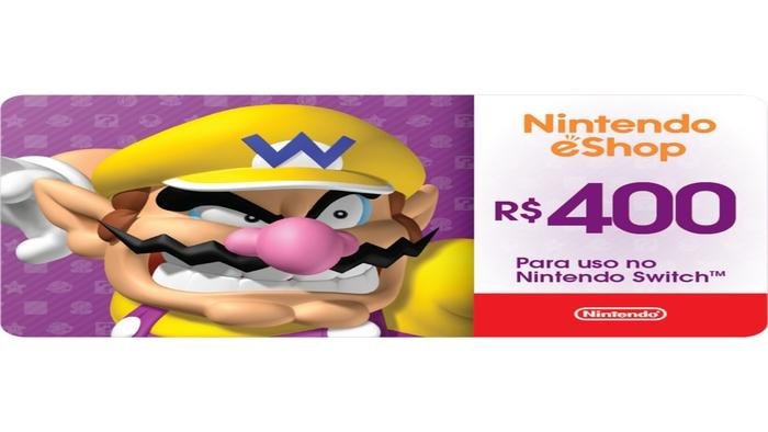 Gift Card Nintendo eShop R$400 - Cartão Presente Digital