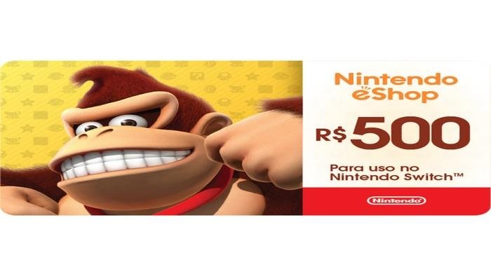 Gift Card Nintendo eShop R$500 - Cartão Presente Digital