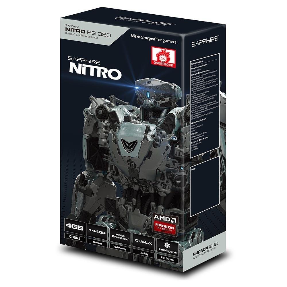 Placa de Video VGA Sapphire R9 380 4GB NITRO DUAL-X OC DDR5 11242-07-20G