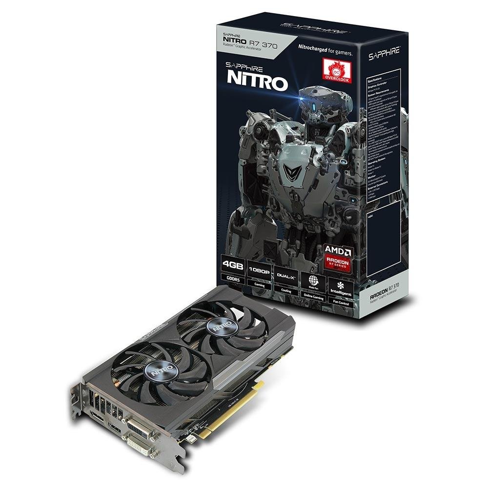 Placa de Video VGA Sapphire AMD Radeon R7 370 4GB NITRO DUAL-X OC DDR5 11240-04-20G Placa de Video VGA Sapphire AMD Radeon R7 370 4GB NITRO DUAL-X OC DDR5 11240-04-20G
