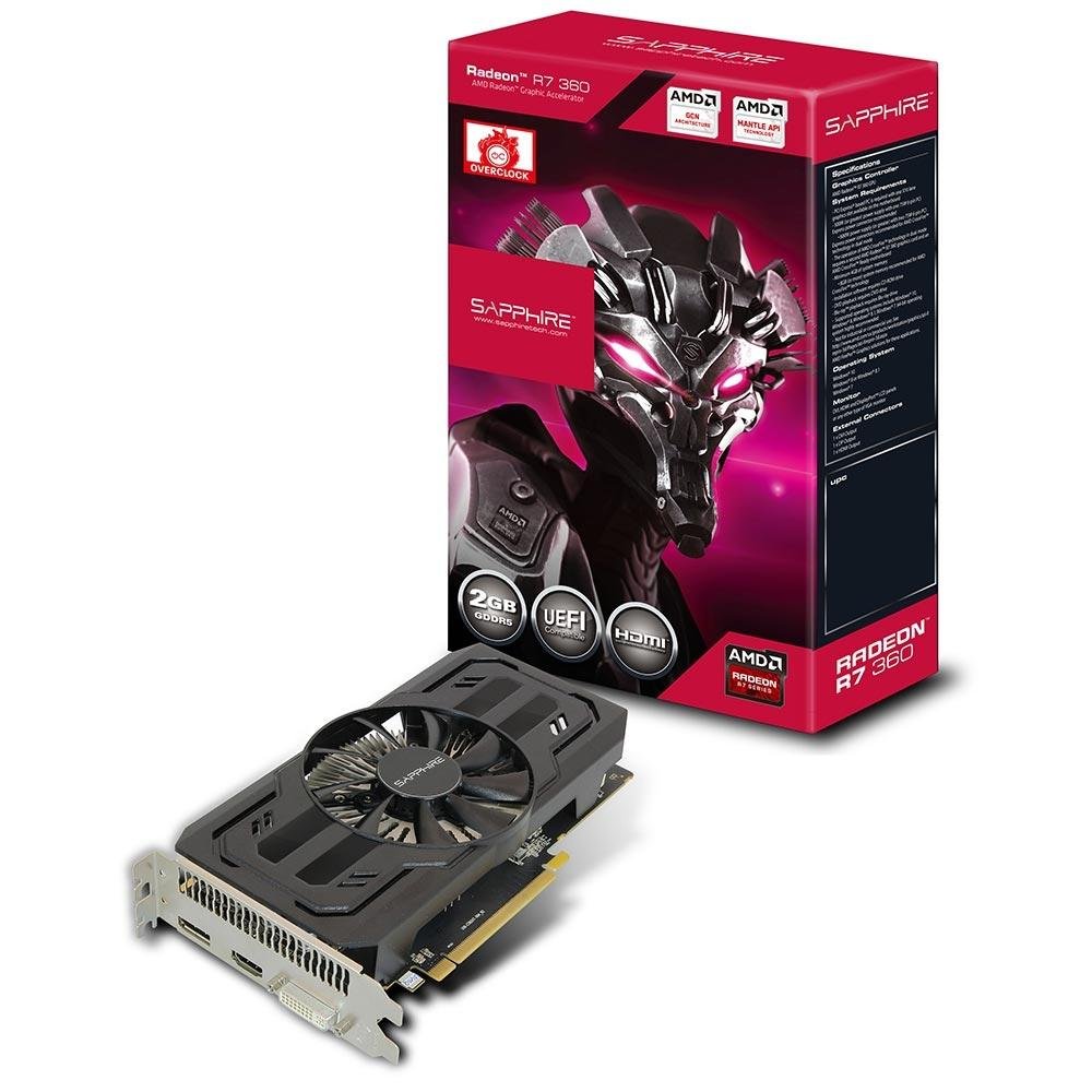 Placa de Video VGA Sapphire R7 360 2GB OC DDR5 11243-00-20G Placa de Video VGA Sapphire R7 360 2GB OC DDR5 11243-00-20G