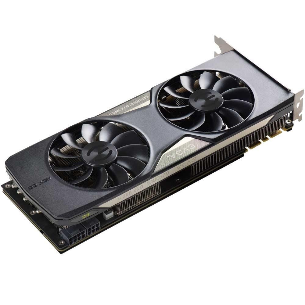 Placa de Vídeo VGA EVGA GeForce GTX 980 Ti 6GB SC+ ACX2.0+ DDR5 384 Bits PCI-E 3.0 c/ Backplate 06G-P4-4995-KR