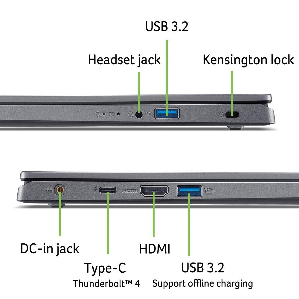 Imagem 10 de 10 do produto Notebook Acer Aspire 15 A15-51M-73WH Intel Core i7, 16GB RAM, 512GB SSD, 15.6" LED, Linux, Preto - NX.J1RAL.002