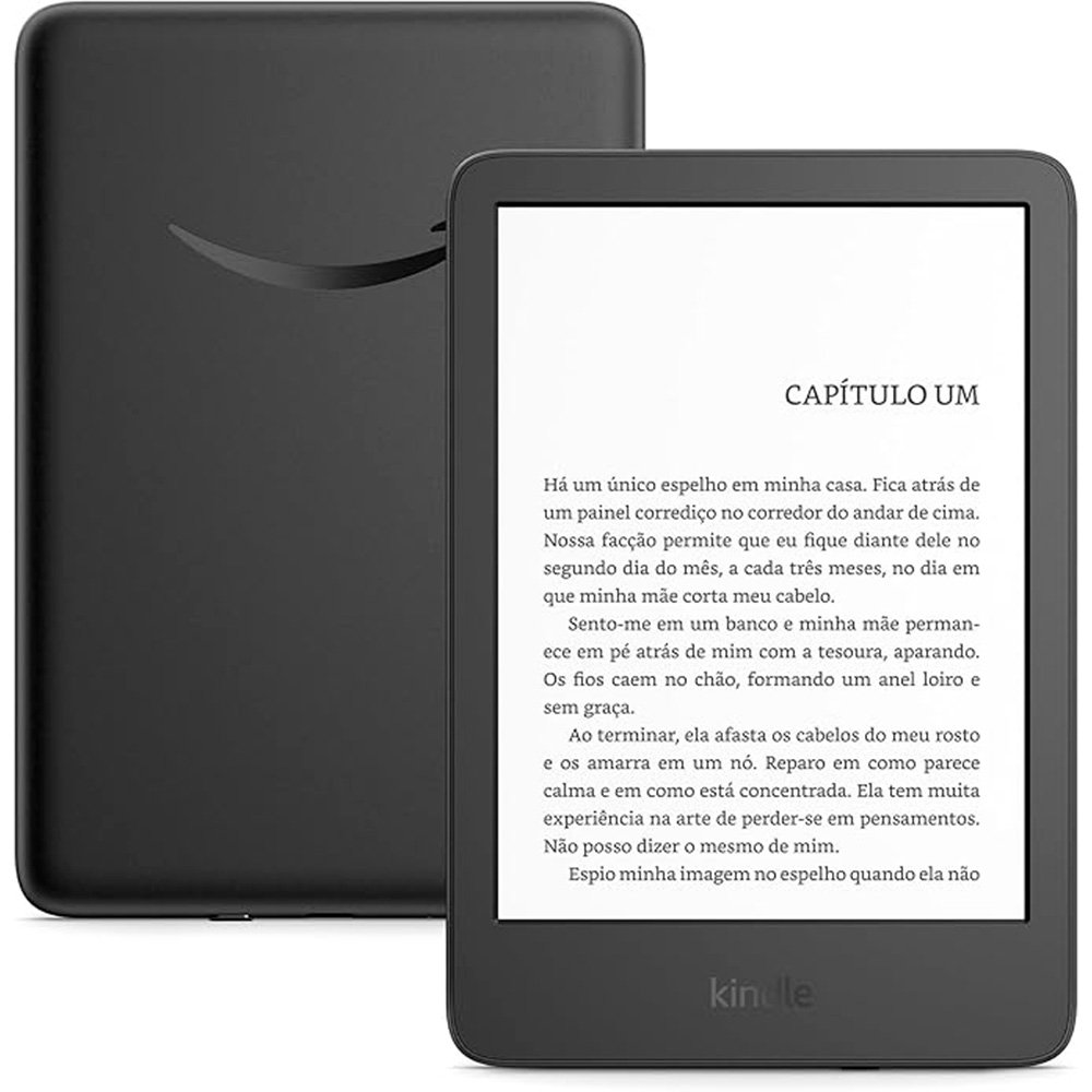Kindle Amazon Modelo 2024 6, 16GB, Tela Antirreflexo, Luz frontal Ajustável, Bateria de longa duração, Preta - B0CP31L73X
