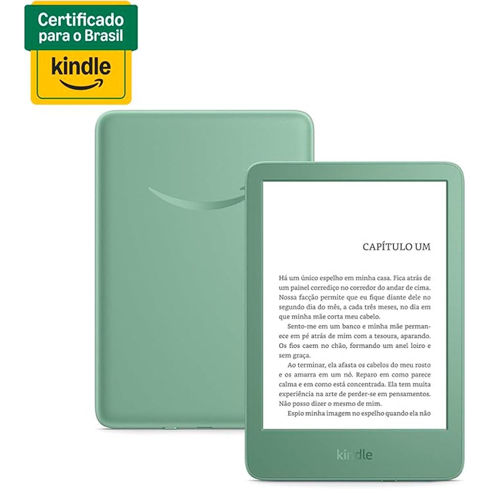 Kindle Amazon Modelo 2024 6", 16GB, Tela Antirreflexo, Luz frontal Ajustável, Bateria de longa duração, Verde - B0CP31QS6R