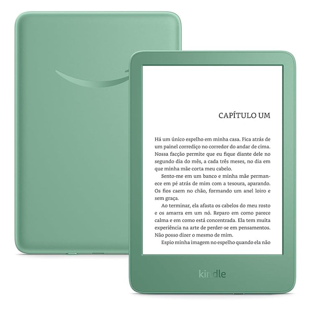 Kindle Amazon Modelo 2024 6, 16GB, Tela Antirreflexo, Luz frontal Ajustável, Bateria de longa duração, Verde - B0CP31QS6R