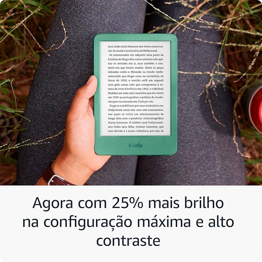 Kindle Amazon Modelo 2024 6", 16GB, Tela Antirreflexo, Luz frontal Ajustável, Bateria de longa duração, Verde - B0CP31QS6R - view 2