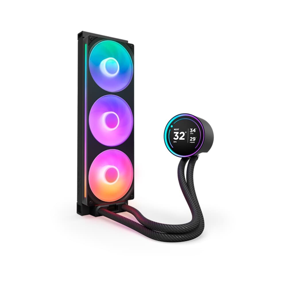 Water Cooler NZXT Kraken Elite AIO V2, 360mm, LCD IPS, RGB, Intel e AMD, Preto - RL-KR36E-B2 - view 3