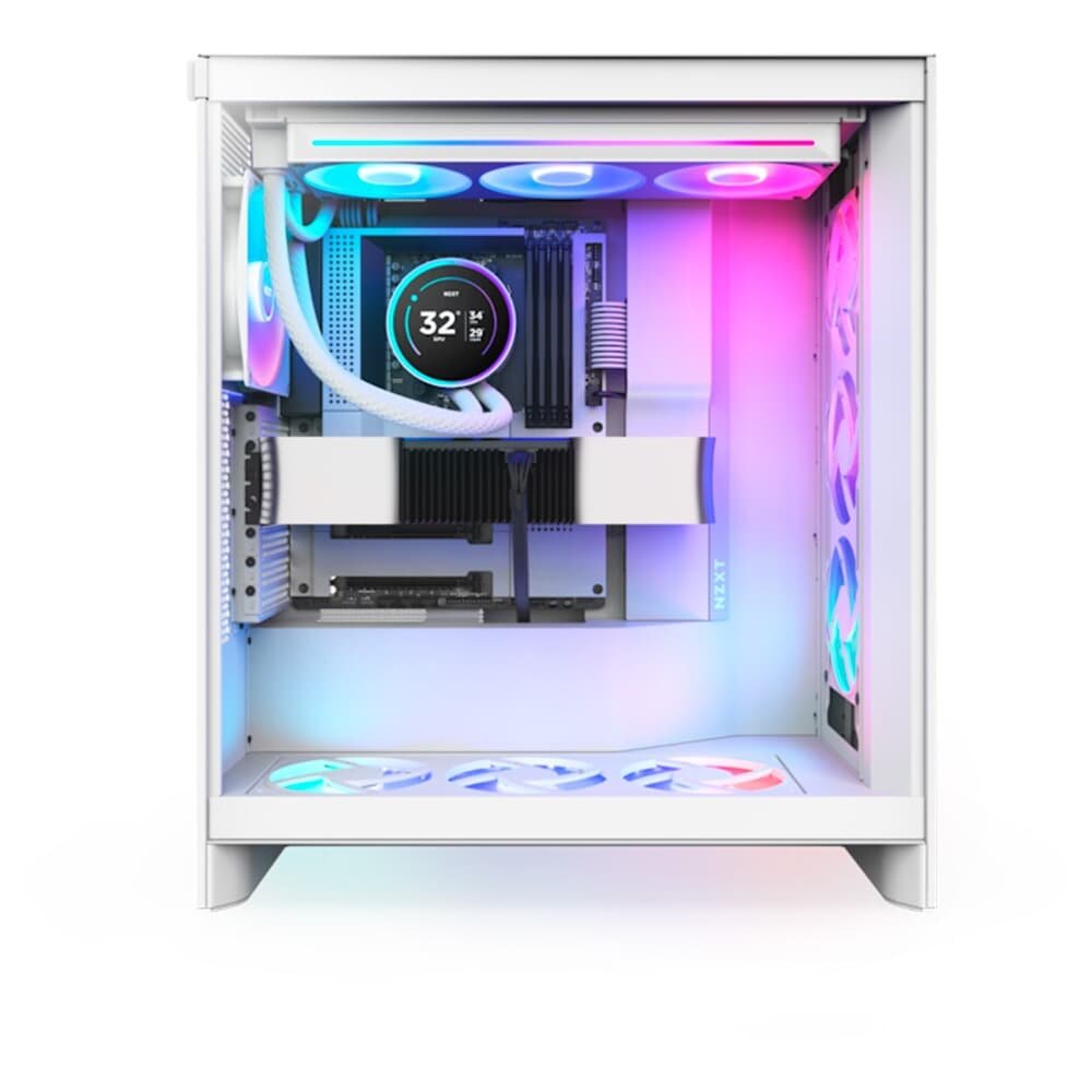 Imagem 5 de 6 do produto Water Cooler NZXT Kraken Elite AIO V2, 360mm, LCD IPS, RGB, Intel e AMD, Branco - RL-KR36E-W2