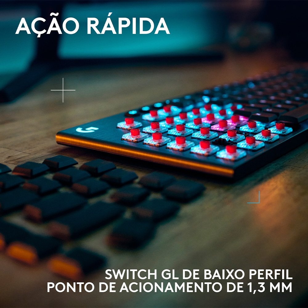 Teclado Mecânico Gamer Sem Fio ( Balão.info) G915 X ( Balão.info), RGB Lightsync, USB ou Bluetooth, Switch GL Brown Tactile, Preto- 920-( Balão.info - foto 12