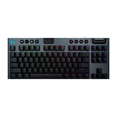 Teclado Mecânico Gamer Sem Fio Logitech G915 X Lightspeed, Design TKL RGB Lightsync, USB ou Bluetooth e Switch GL Tactile, Preto - 920-012715