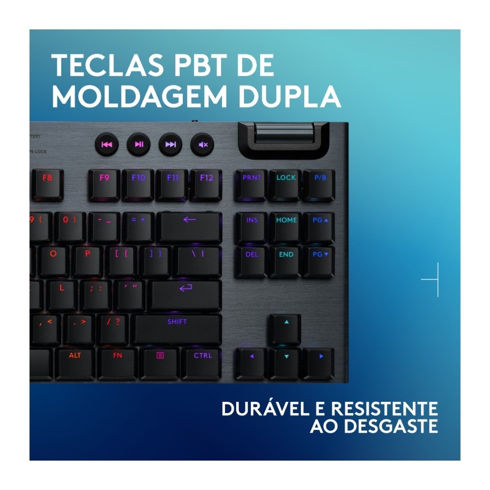 Teclado Mecânico Gamer Sem Fio ( Balão.info) G915 X ( Balão.info), Design TKL RGB Lightsync, USB ou Bluetooth e Switch GL Tactile, Preto - 920-( Balão.info - foto 7